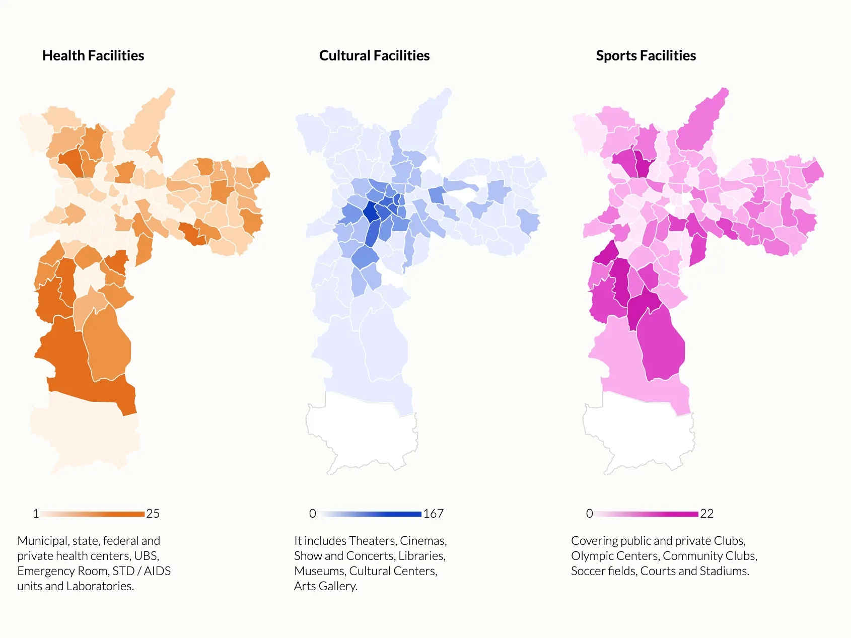 The accessibility of social infrastructure